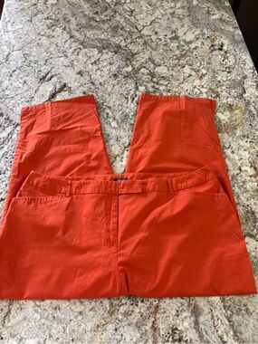 Evan-Picone Vibrant Orange Stretch Pants